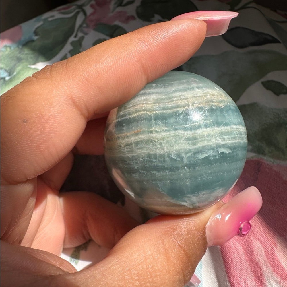 Blue onyx sphere